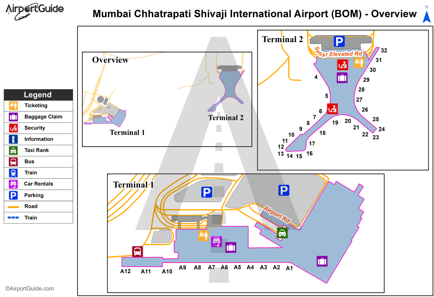 chhatrapati shivaji airport map