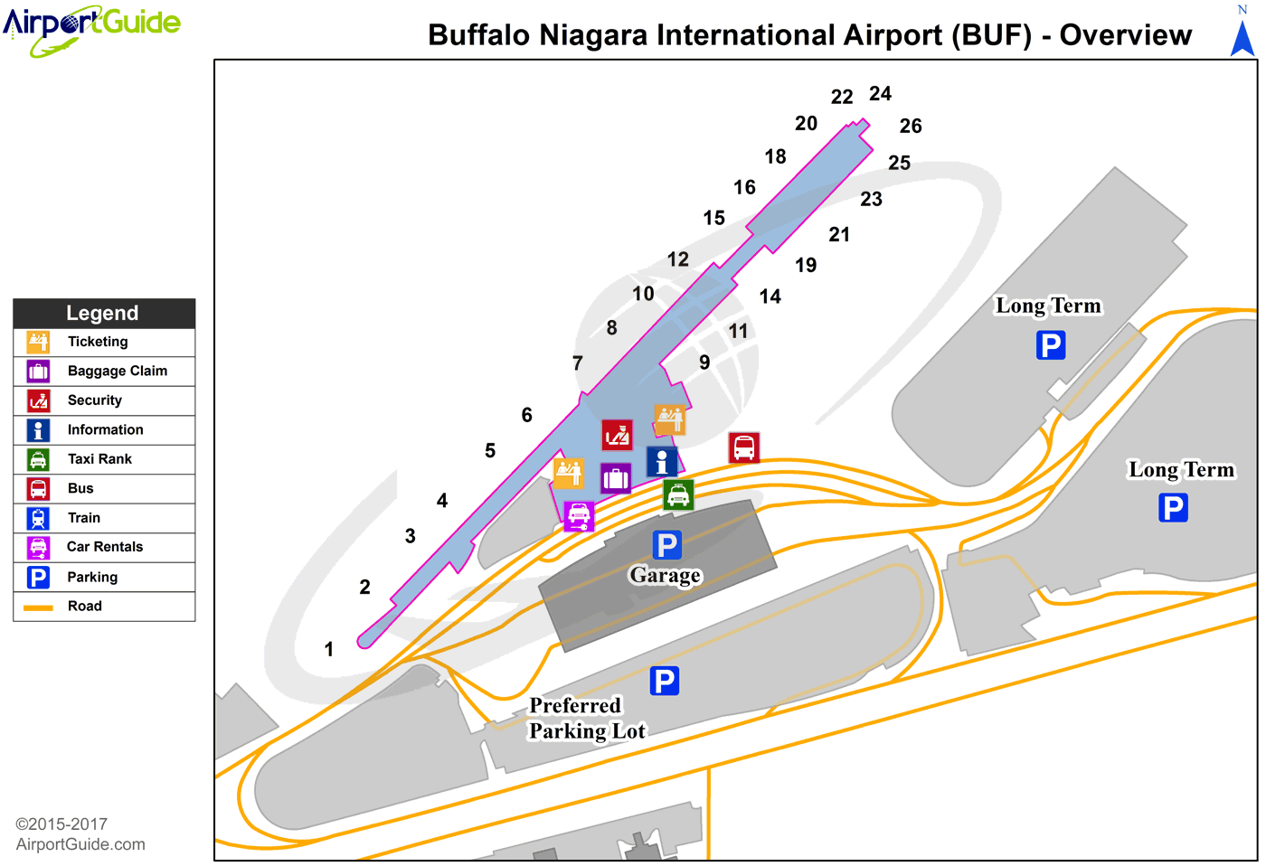 Buffalo Airport Terminal Map Buffalo   Buffalo Niagara International (BUF) Airport Terminal 