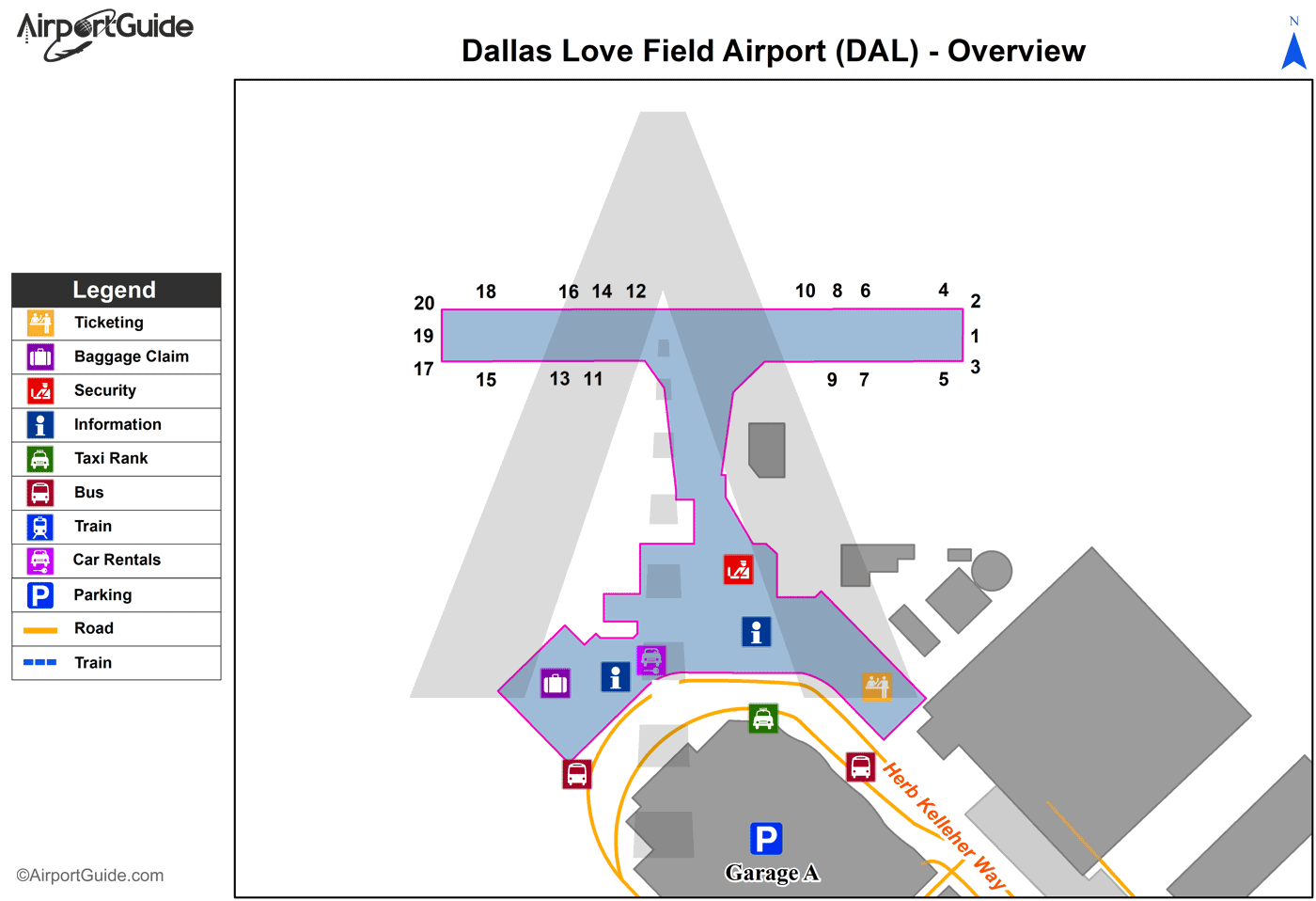 Dallas Love Field Airport Diagram