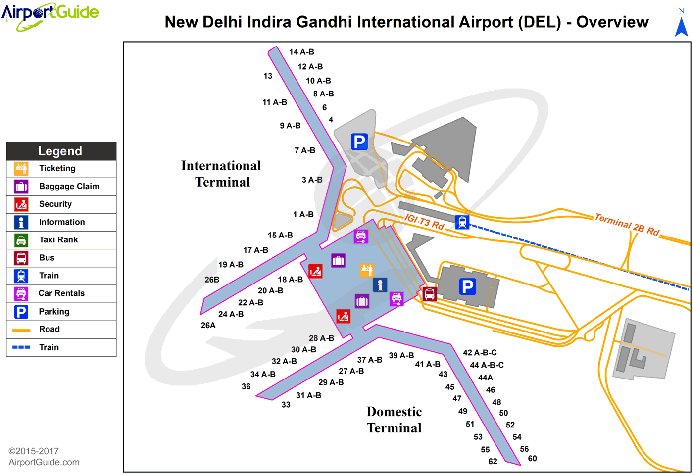 Indira Gandhi Airport Map Delhi   Indira Gandhi International (DEL) Airport Terminal Maps 