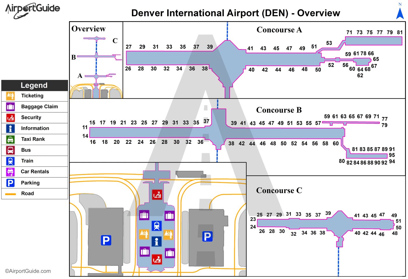 Denver Airport Terminal Map United States Map