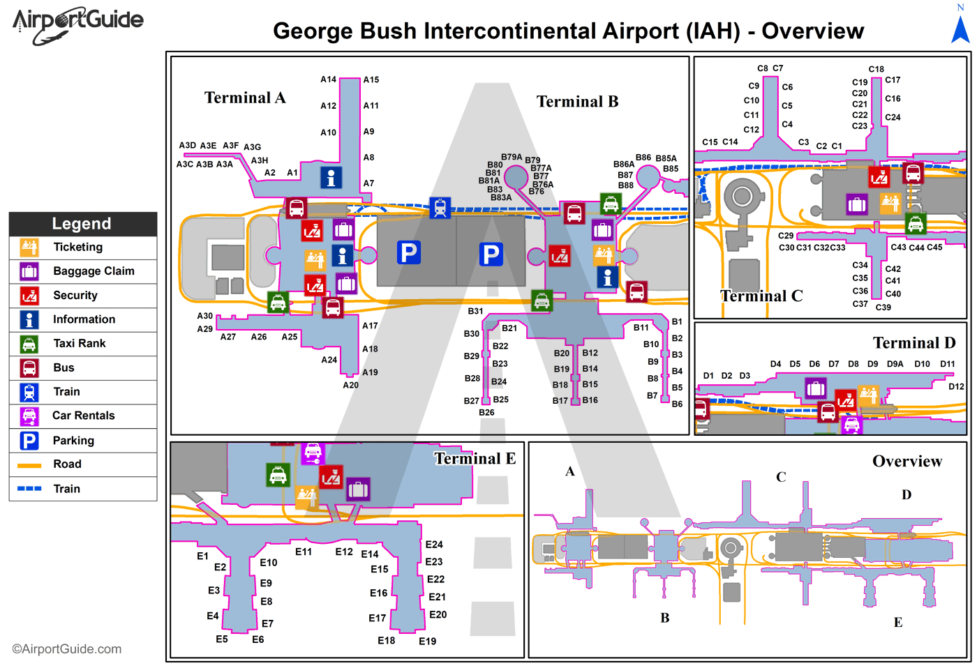 Iah Terminal A Map