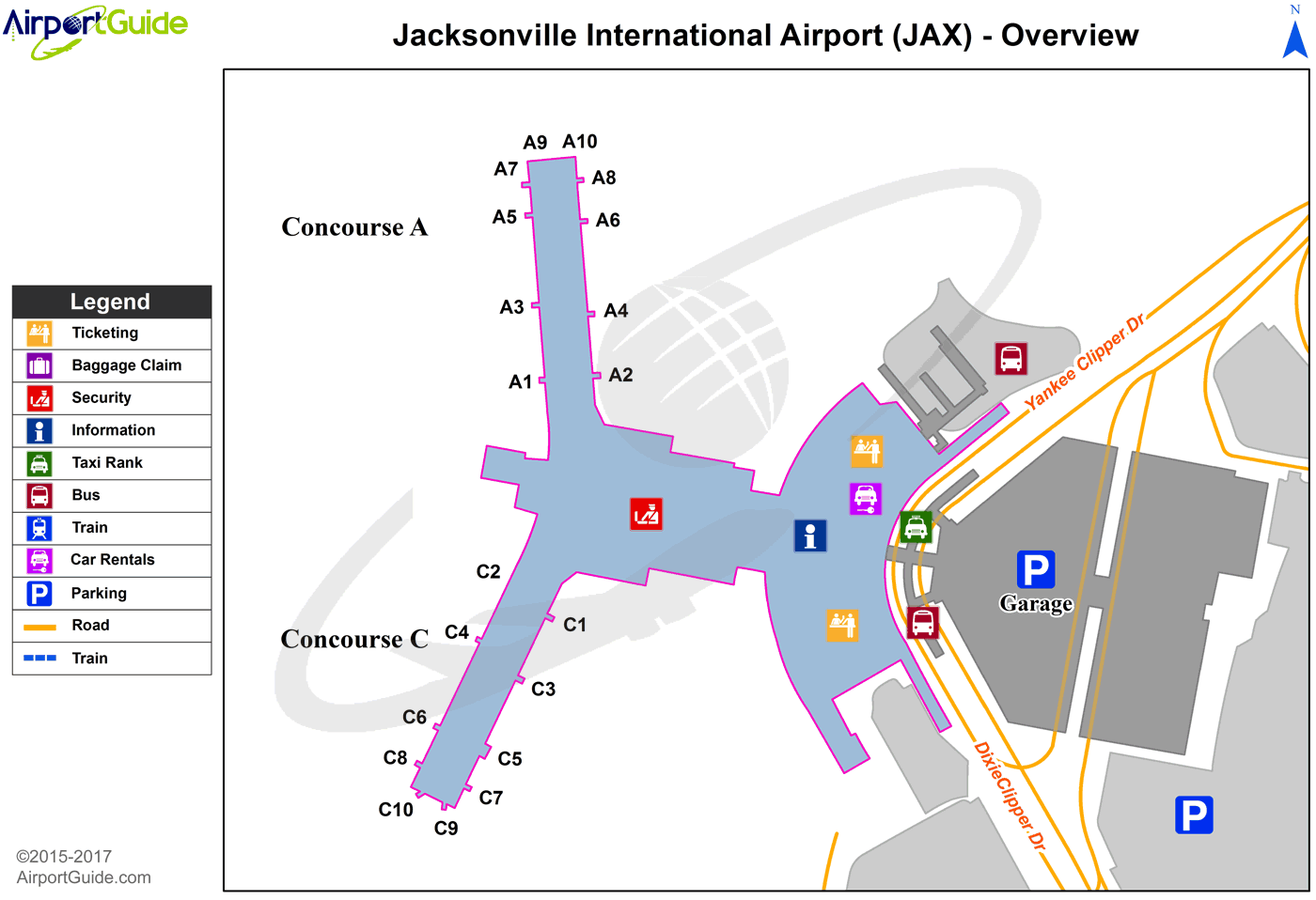 Map Of Jacksonville Airport - Draw A Topographic Map