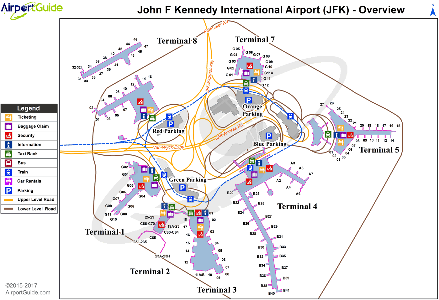 New York - John F Kennedy International (JFK) Airport Terminal Maps - TravelWidget.com