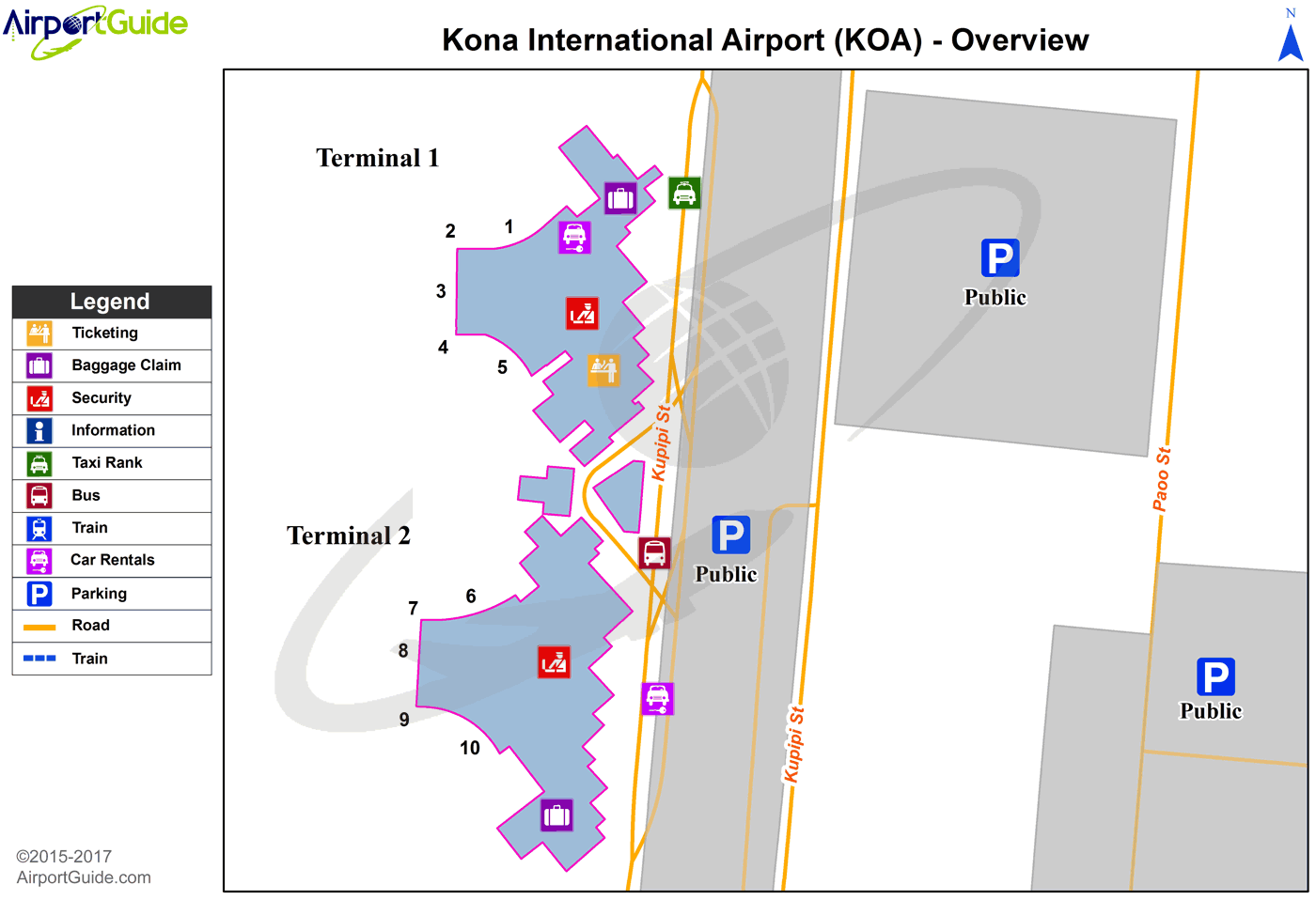 kona airport terminal map Kailua Kona Kona International At Keahole Koa Airport Terminal kona airport terminal map