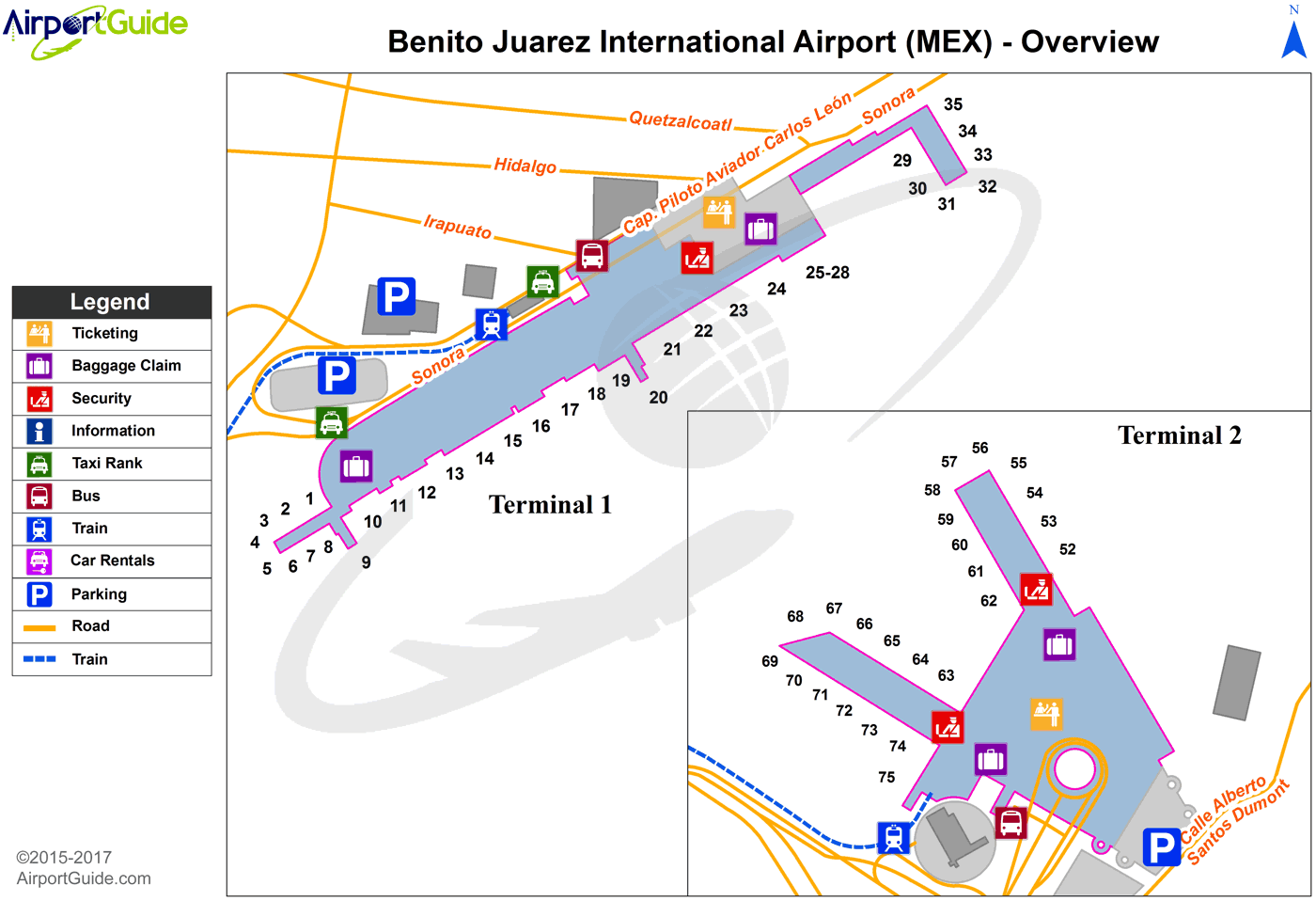 Benito Juarez International Airport Map Mexico City   Licenciado Benito Juarez International (MEX) Airport 