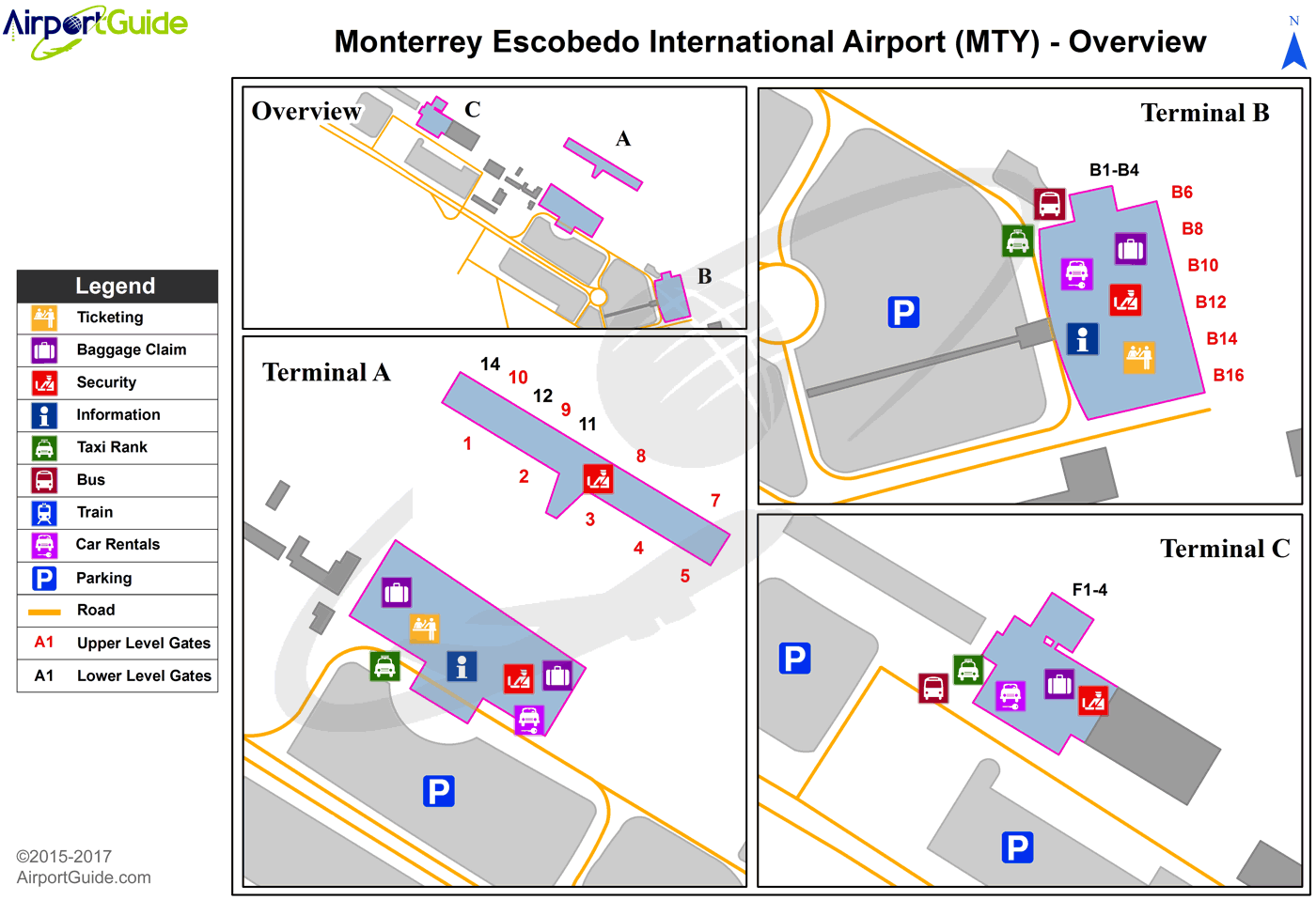 mexico city airport map terminal 2
