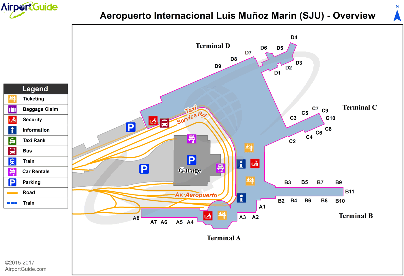 Sju Airport Terminal Map San Juan   Luis Munoz Marin International (SJU) Airport Terminal 