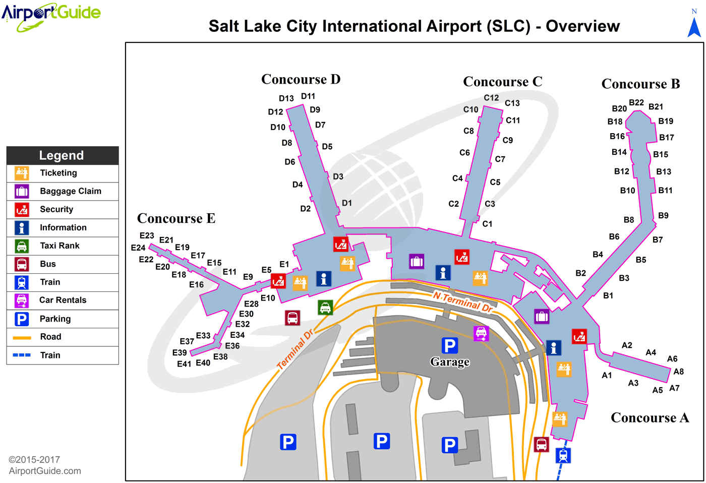 salt lake city airport gates map